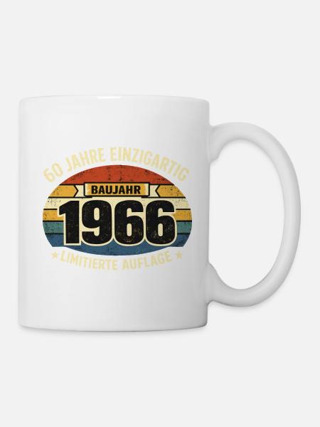 60 Geburtstag 1966 Legende Jahrgang lustig - Tasse - Weiß