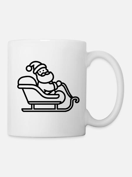 Santa's Schlitten - Tasse - Weiß