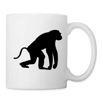 affe - Tasse - Weiß - Rechts