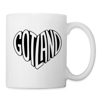 Gotland, Schweden Schriftzug Herz - Tasse - Weiß - Rechts
