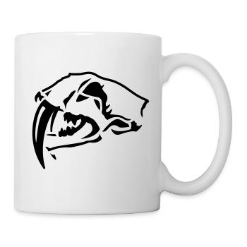 Sabre-toothed Tiger Skull - Mug - white - Right