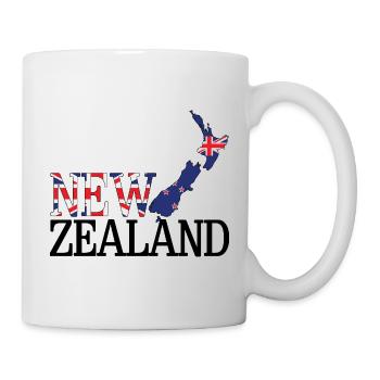 Carte terrestre de la Nouvelle-Zélande Drapeau de la Nouvelle-Zélande - Mug blanc - blanc - Droite