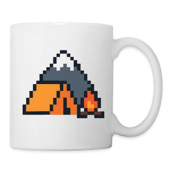 Pixel Schlaffuchs Mondnacht - Tasse - Weiß - Rechts