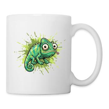 Chameleon Graffiti Spritzer - Tasse - Weiß - Rechts