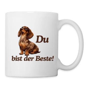 DackelLiebe: Du bist der Beste - Tasse - Weiß - Rechts