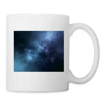 Tiefblaue Nebelwellen - Tasse - Weiß - Rechts