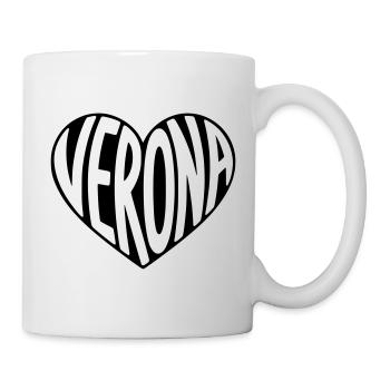 Vérone Italie Typographie du cœur - Mug blanc - blanc - Droite
