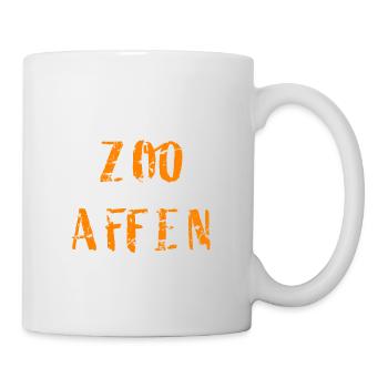 Nicht mein ZOO nicht meine AFFEN Spruch - Tasse - Weiß - Rechts
