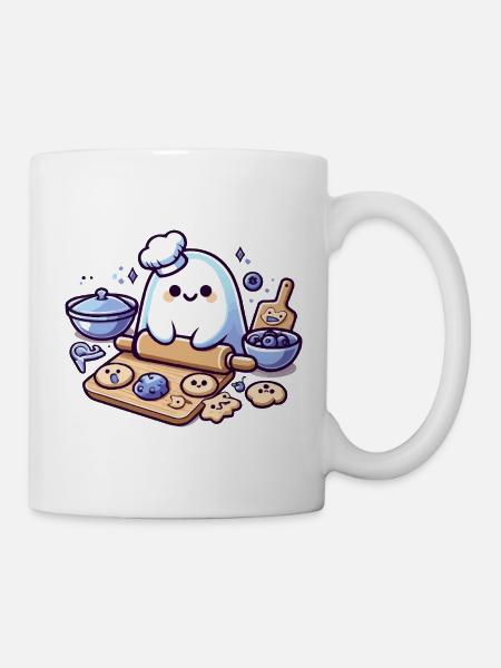 Kochgeist Kawaii Backfreude - Tasse - Weiß