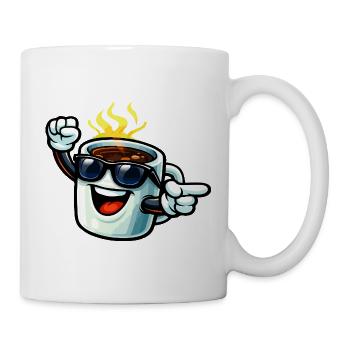 Coffee mug with sunglasses - Mug - white - Right