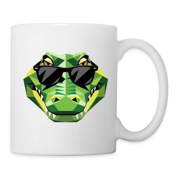 Krokodil Alligator Reptilien Kroko Liebe Krokodile - Tasse - Weiß - Rechts