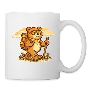 Wanderbär on a discovery tour - Mug - white - Right