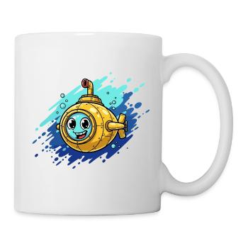 Kunterbuntes Uboot Cartoon - Tasse - Weiß - Rechts