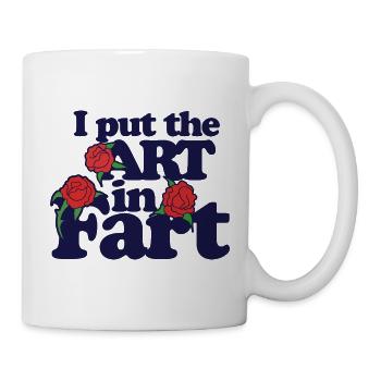 Kunst im Herzen Rosen Tee - Tasse - Weiß - Rechts