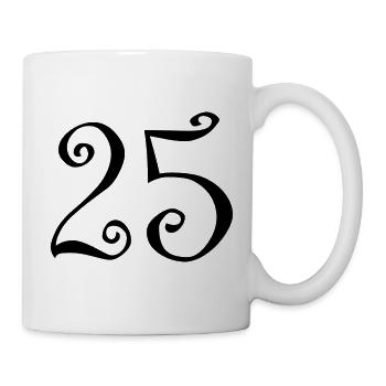25. 25 YEARS. 25th ANNIVERSARY. 25 YEARS ANNIVERSARY. - Mug - white - Right