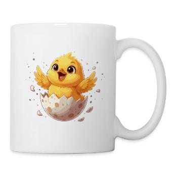 Chicks from the Egg – Happy Departure - Mug - white - Right