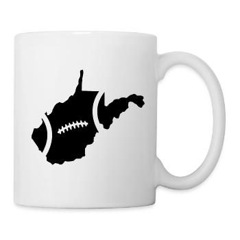 Football West Virginia - Tasse - Weiß - Rechts