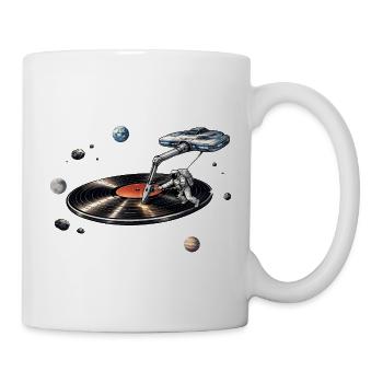 Astronaut as a plate needle in space - Mug - white - Right