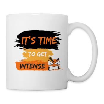 Il est temps de passer à un design de t-shirt intense. - Mug blanc - blanc - Droite