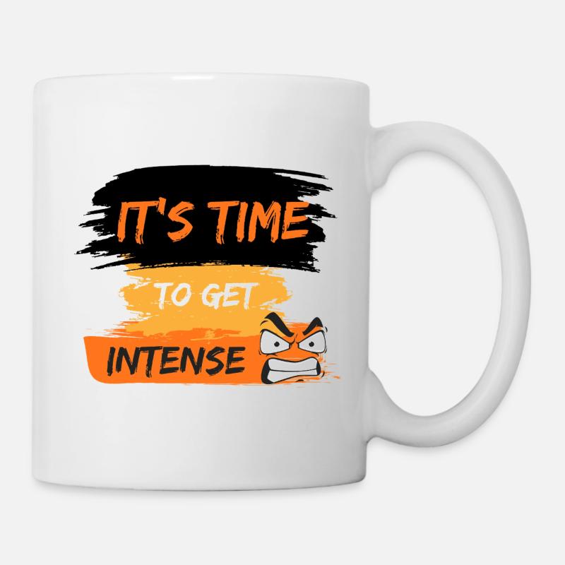 It's time to get intense t-shirt design. - Mug - white