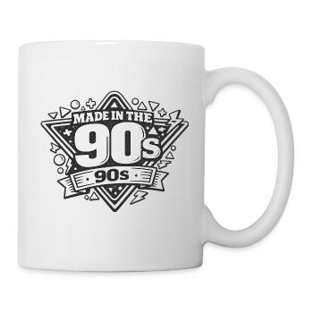 Fabriqué dans les années 90 : logo rétro - Mug blanc - blanc - Droite