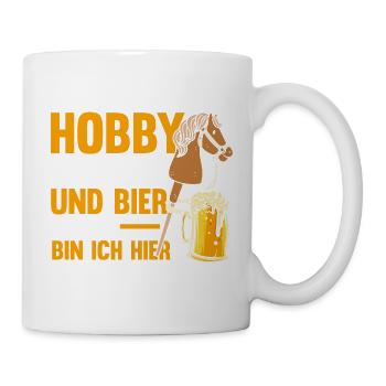 Bier Pferd Hobby Horsing - Tasse - Weiß - Rechts