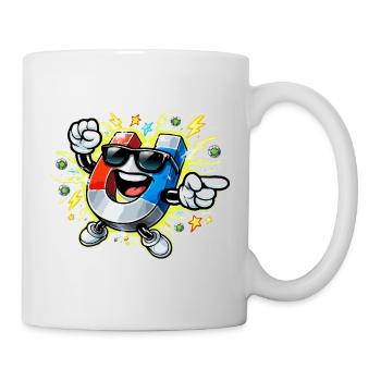 Héros magnétique avec des lunettes de soleil - Mug blanc - blanc - Droite