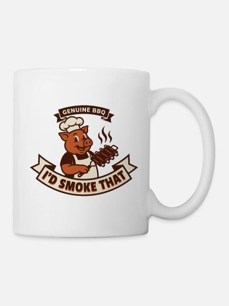 Pig Pitmaster BBQ Rubs und Rippchen - Tasse - Weiß