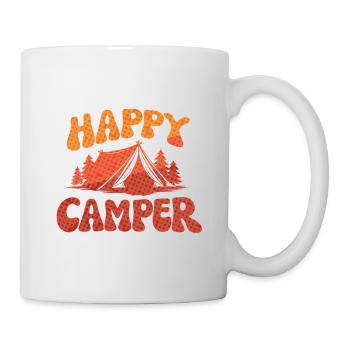 Camp de campeurs joyeux Imprimé - Mug blanc - blanc - Droite