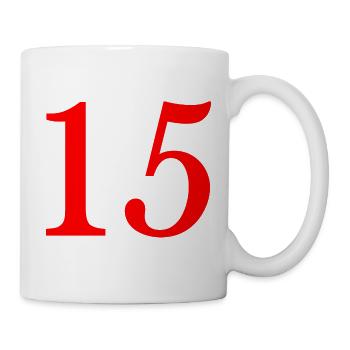 15. 15 ANS. 15e ANNIVERSAIRE. ANNIVERSAIRE 15 ANS. - Mug blanc - blanc - Droite