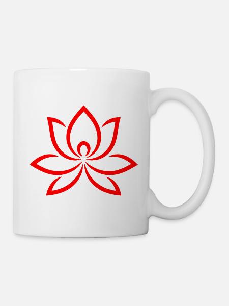Blume Design Geschenk für Naturfreunde - Tasse - Weiß