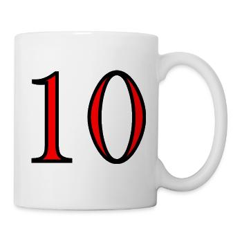10. 10 YEARS. 10th ANNIVERSARY. 10 YEAR ANNIVERSARY. - Mug - white - Right
