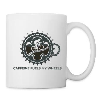 Caffeine Fuels My Wheels Cycling Tee - Mug - white - Right