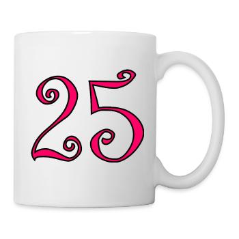 25. 25 YEARS. 25th ANNIVERSARY. 25 YEARS ANNIVERSARY. - Mug - white - Right