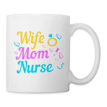 Pflege Krankenschwester Krankenhaus Geschenk - Tasse - Weiß - Rechts