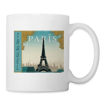 Paris Travel Retro Travel Poster - Mug - white - Right