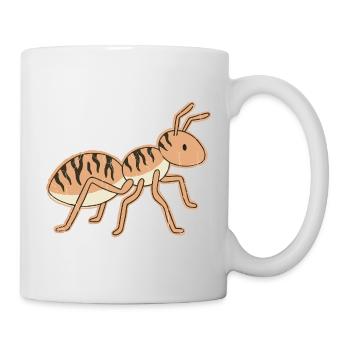 Fourmi tigrée stylisée rayures Tigrée - Mug blanc - blanc - Droite