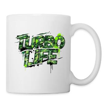 Turbo Life Camouflage Motif for Men and Screw - Mug - white - Right