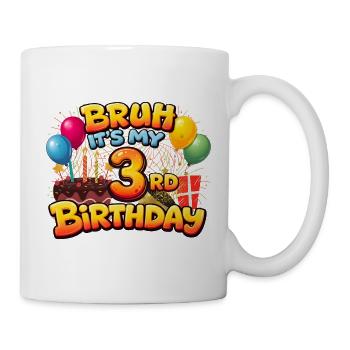 3rd birthday shirt 3rd birthday gift boy girl 3rd - Mug - white - Right