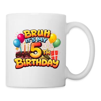 5th birthday shirt 5th birthday shirt  boy 5 year - Mug blanc - blanc - Droite