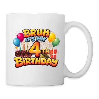 4th birthday shirt birthday shirt for boy 4 year - Mug - white - Right