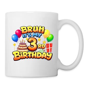 3rd birthday shirt 3rd birthday gift boy girl 3rd - Mug - white - Right