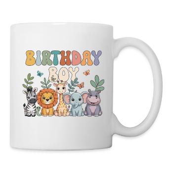 Tiere Zoo Party Dschungel Zoo Geburtstagsjunge - Tasse - Weiß - Rechts