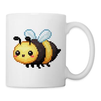 Pixel Bee Mignonnes Abeilles Rétro - Mug blanc - blanc - Droite