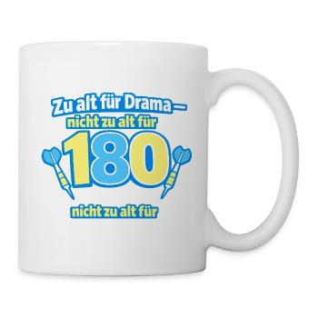 Zu alt für Drama 180 Shirt - Tasse - Weiß - Rechts