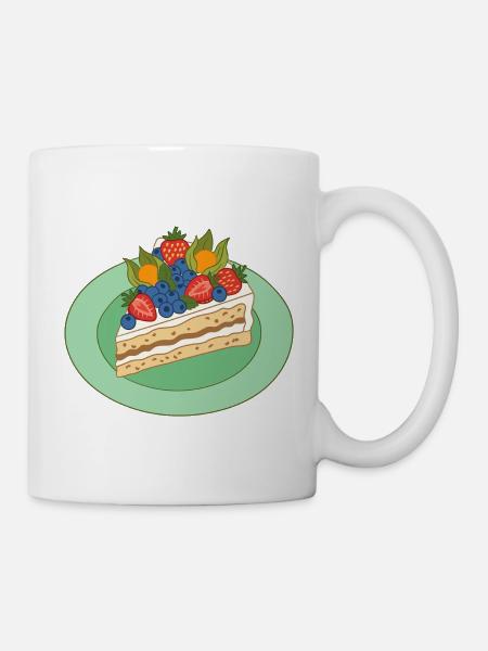 Fruchtige Tortenpracht - Tasse - Weiß