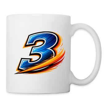 Number 3 Football Shirt Defensive Player Team - Mug - white - Right