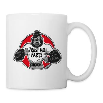 Gorilla Tee : Ne faites pas confiance aux pets - Mug blanc - blanc - Droite