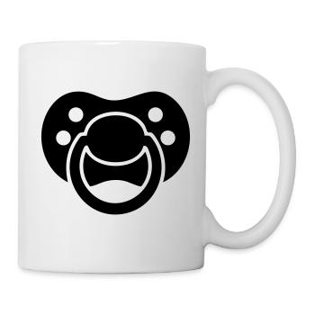 Pacifier Silhouette – Baby Design - Mug - white - Right