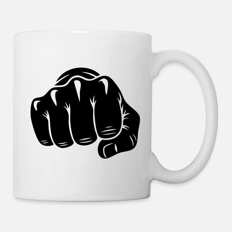Karate-Faust – Schlagangriff - Tasse - Weiß